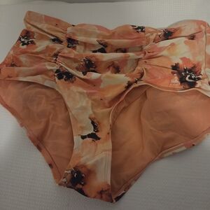 Torrid Orange Floral Swim Panties